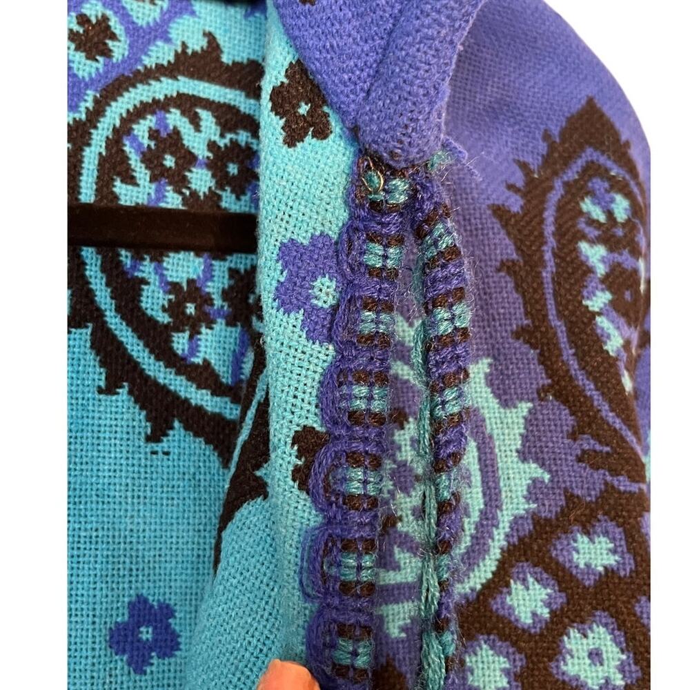 #1010 24WM | Arvi Vintage Tapestry Poncho Cape Shawl  One Size - Picture 8 of 9